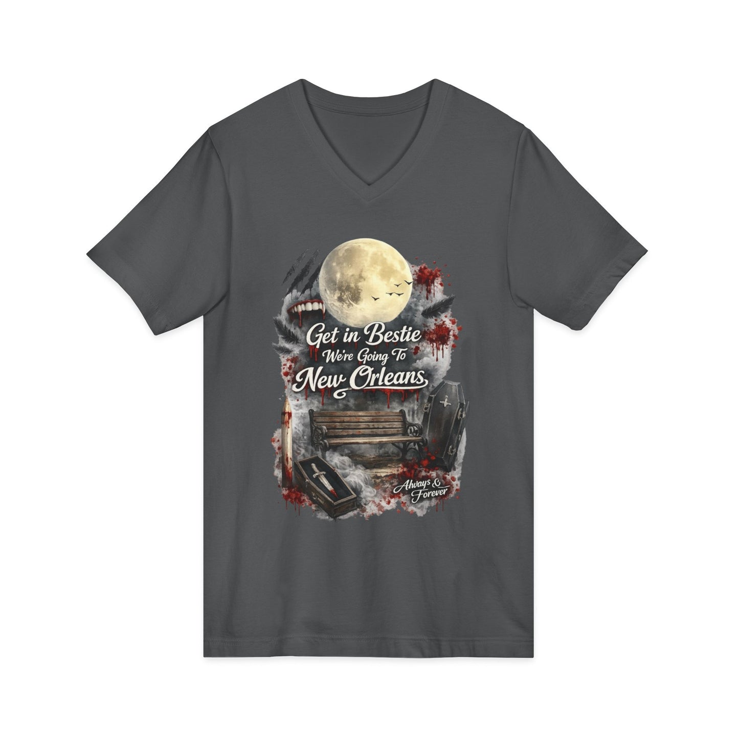 New Orleans Unisex Jersey Short Sleeve V-Neck Tee