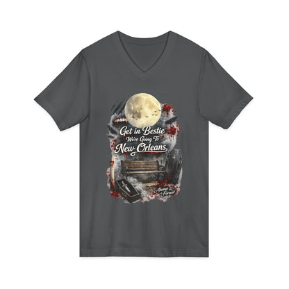 New Orleans Unisex Jersey Short Sleeve V-Neck Tee