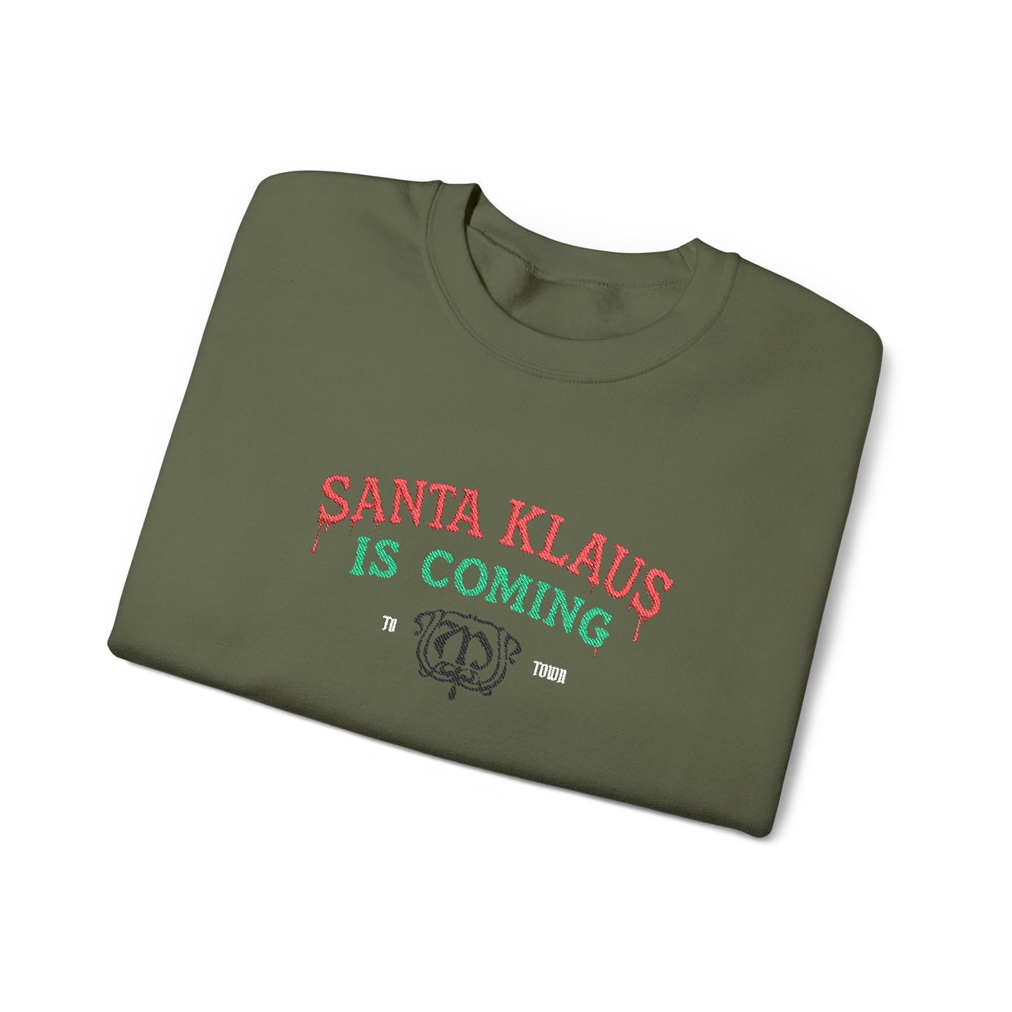 Santa Klaus Crewneck Sweatshirt (Embroidery)