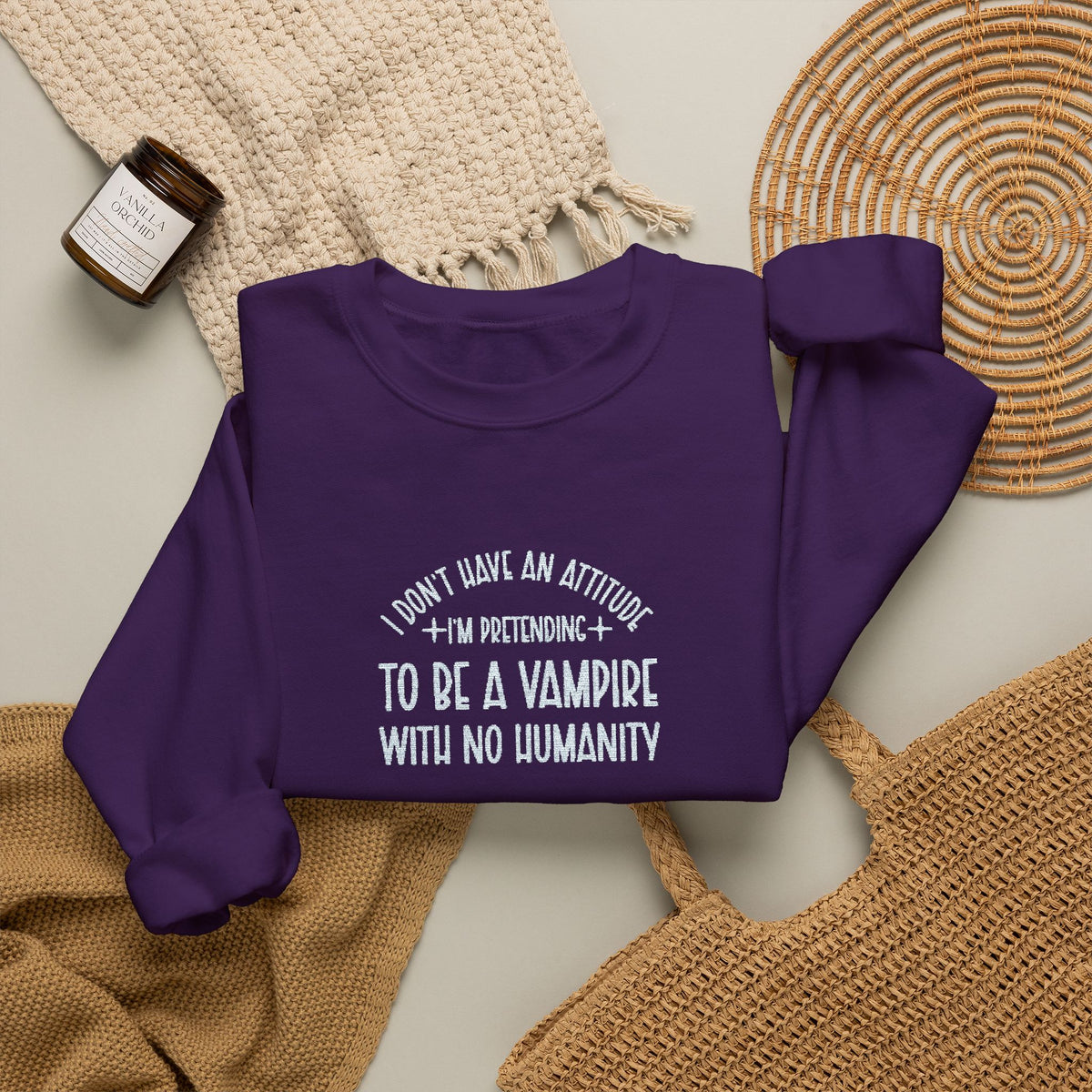 Vampire Humanity Crewneck Sweatshirt (Embroidery)