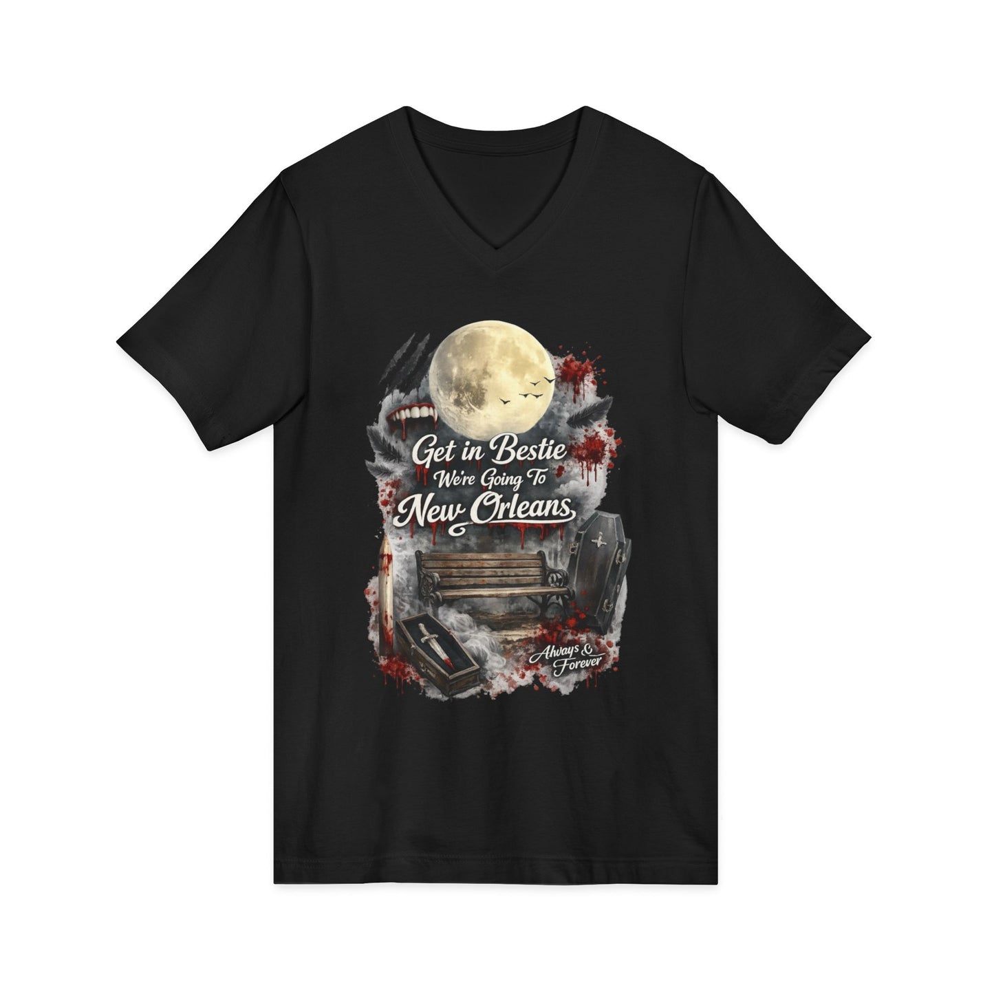 New Orleans Unisex Jersey Short Sleeve V-Neck Tee