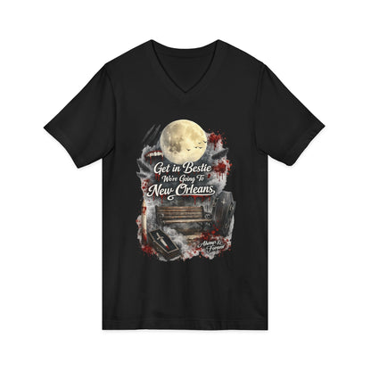 New Orleans Unisex Jersey Short Sleeve V-Neck Tee
