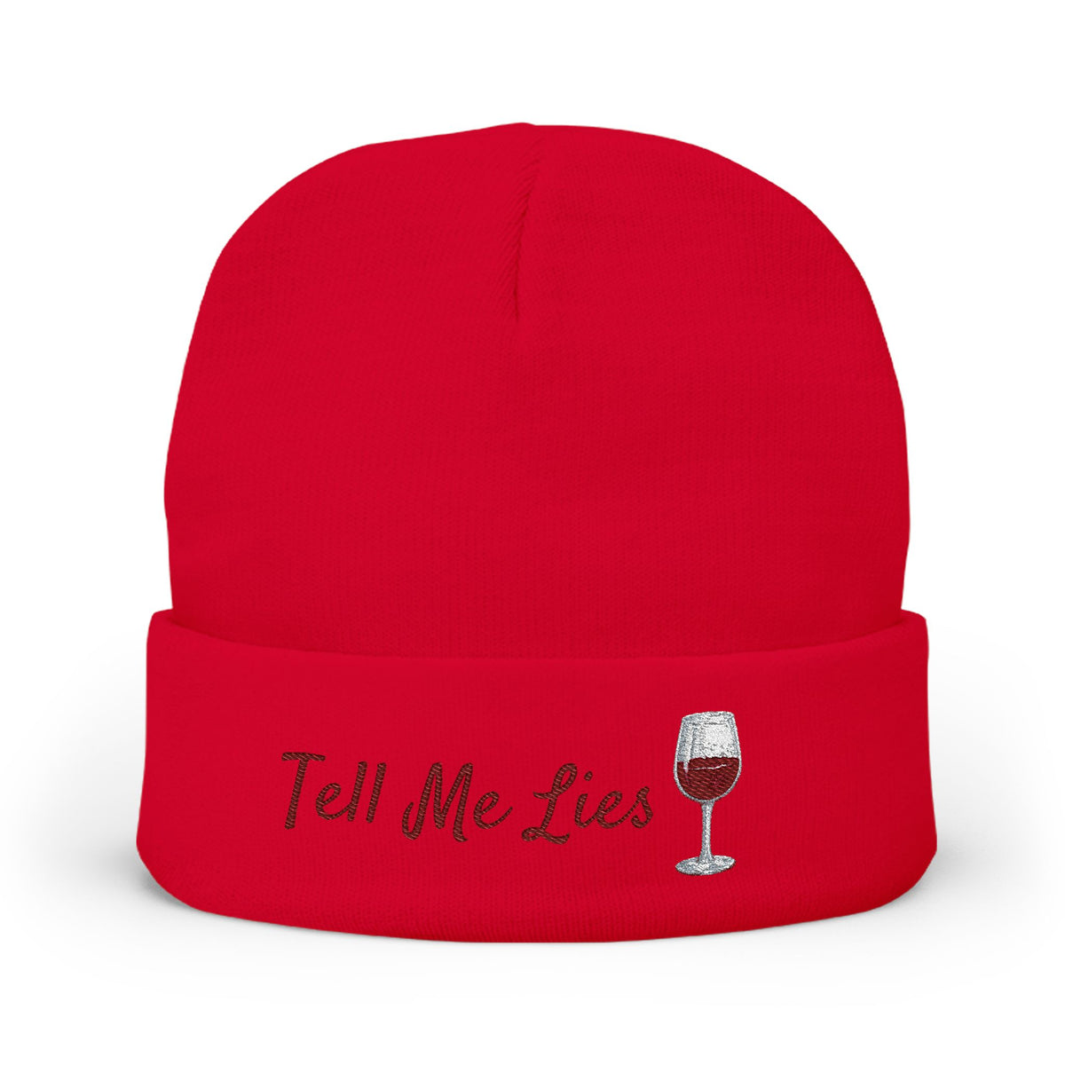Tell Me Lies Knit Beanie (Embroidery)