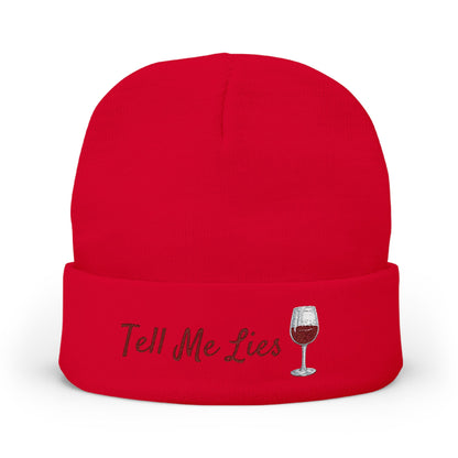 Tell Me Lies Knit Beanie (Embroidery)