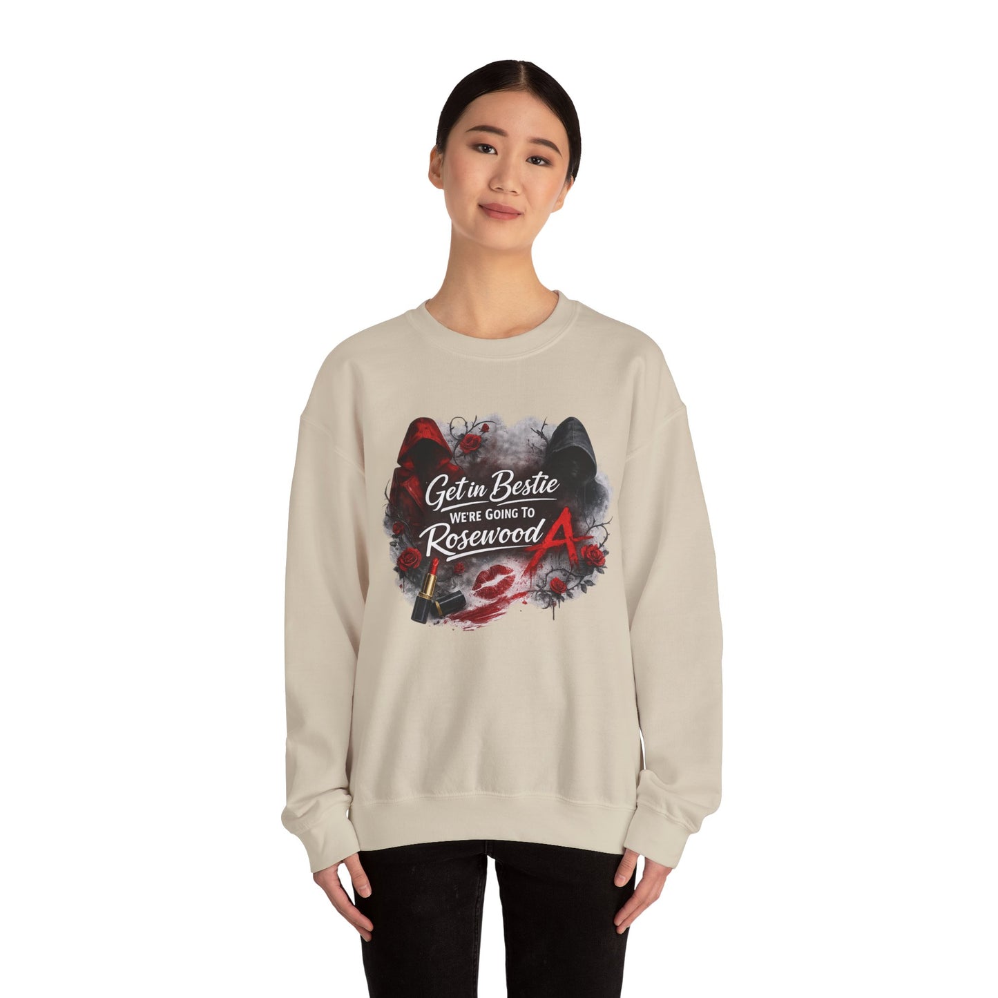 Get in Bestie (Rosewood) Crewneck Sweatshirt