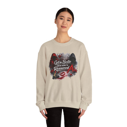 Get in Bestie (Rosewood) Crewneck Sweatshirt