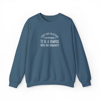 Vampire Humanity Crewneck Sweatshirt (Embroidery)
