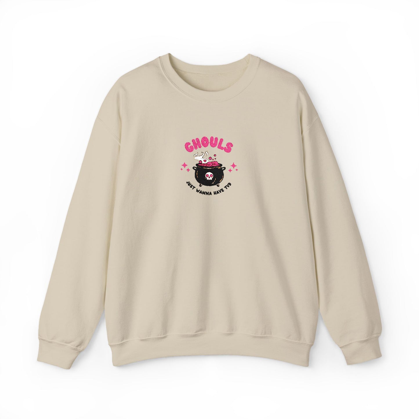 Ghouls Just Wanna Have Fun Crewneck Sweatshirt (Embroidery)