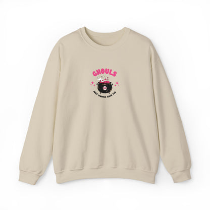 Ghouls Just Wanna Have Fun Crewneck Sweatshirt (Embroidery)