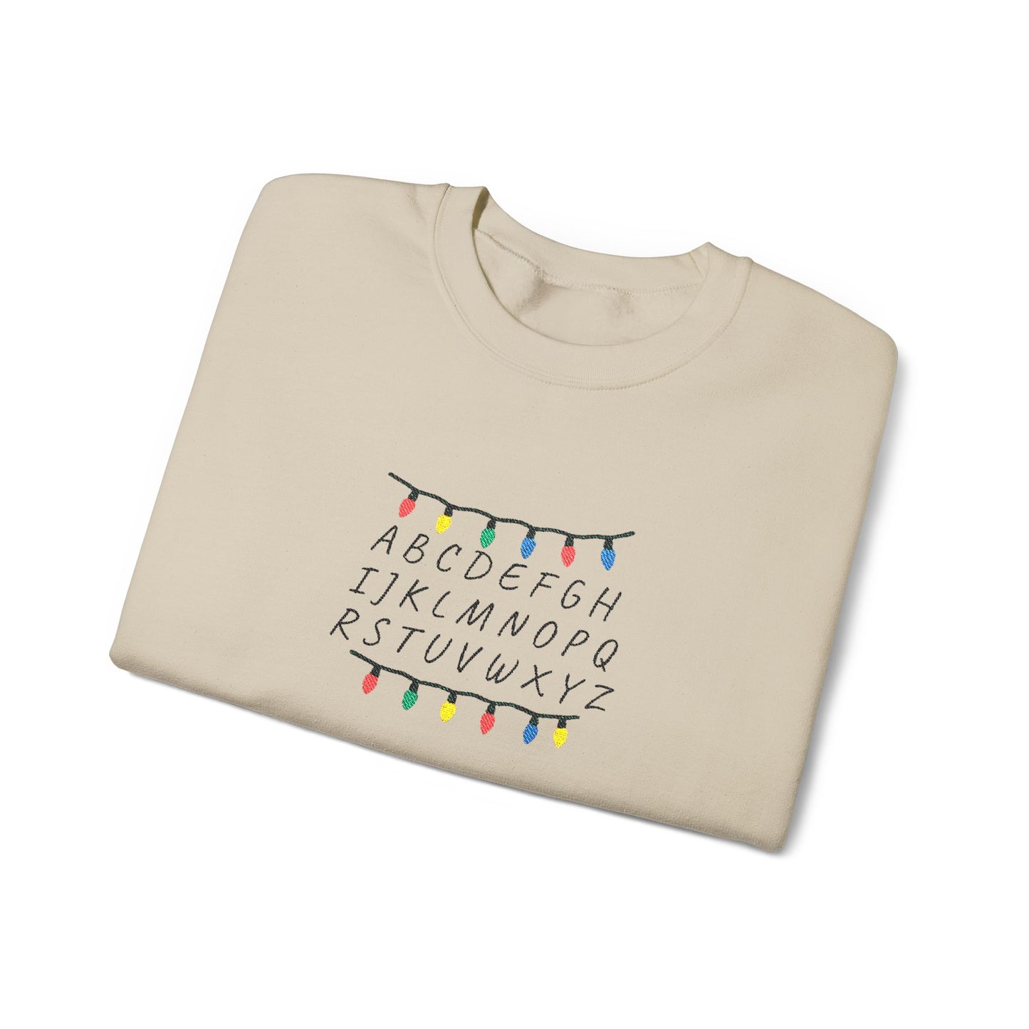 Stranger Things Alphabet Crewneck Sweatshirt (Embroidery)