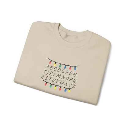 Stranger Things Alphabet Crewneck Sweatshirt (Embroidery)