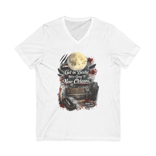 New Orleans Unisex Jersey Short Sleeve V-Neck Tee