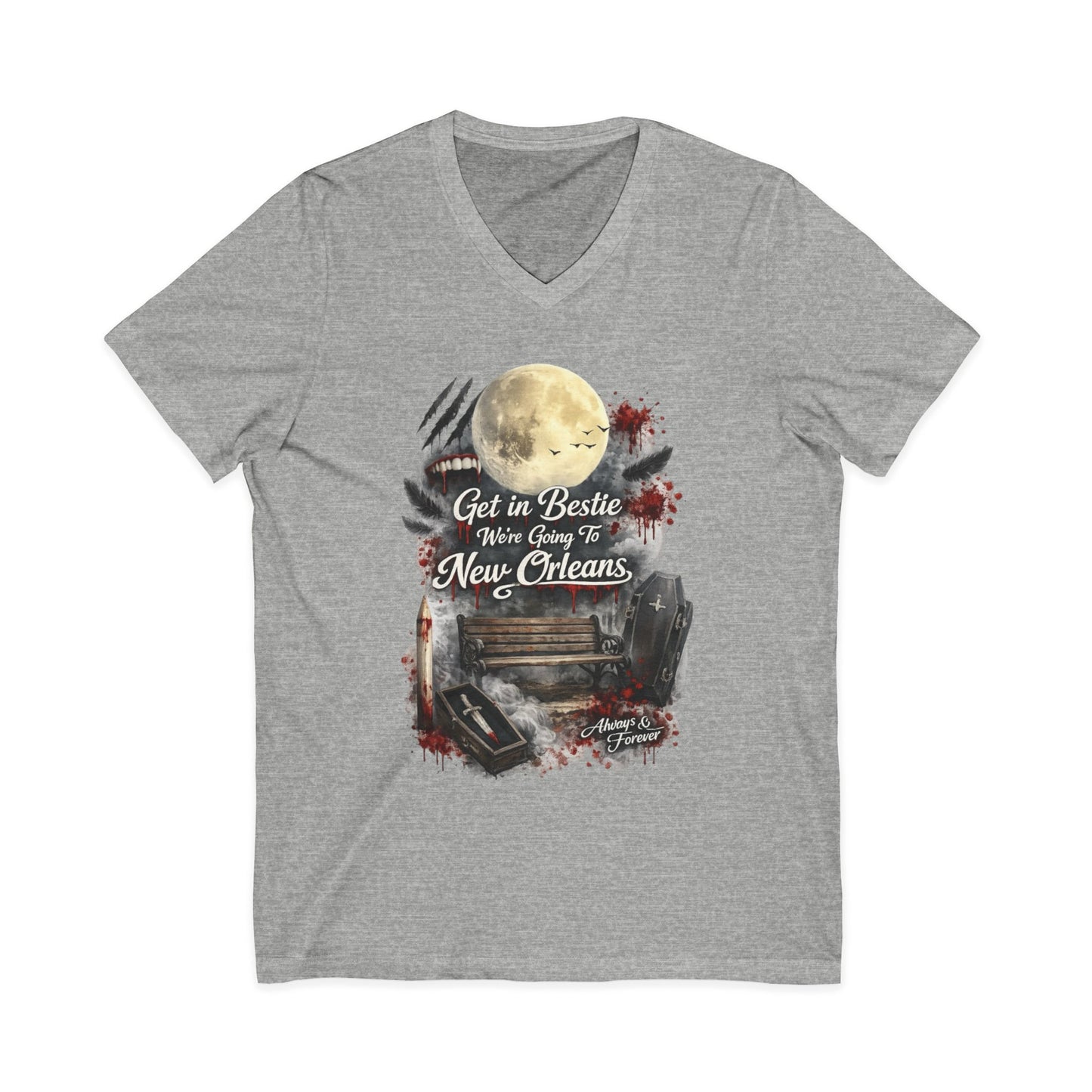 New Orleans Unisex Jersey Short Sleeve V-Neck Tee