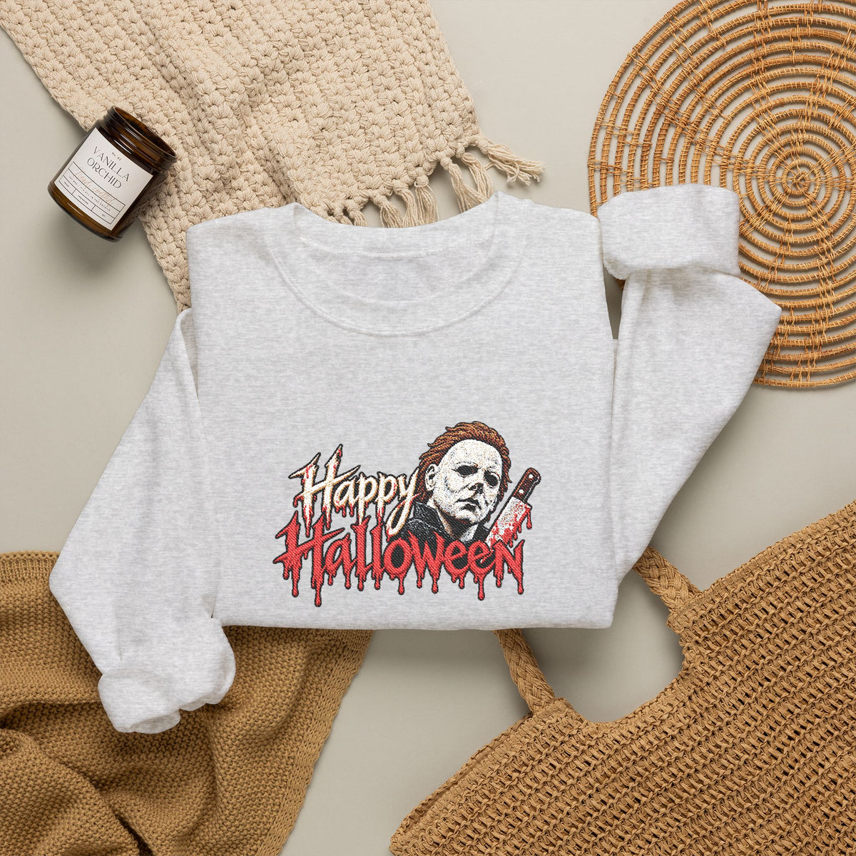 Halloween Crewneck Sweatshirt (Embroidery)