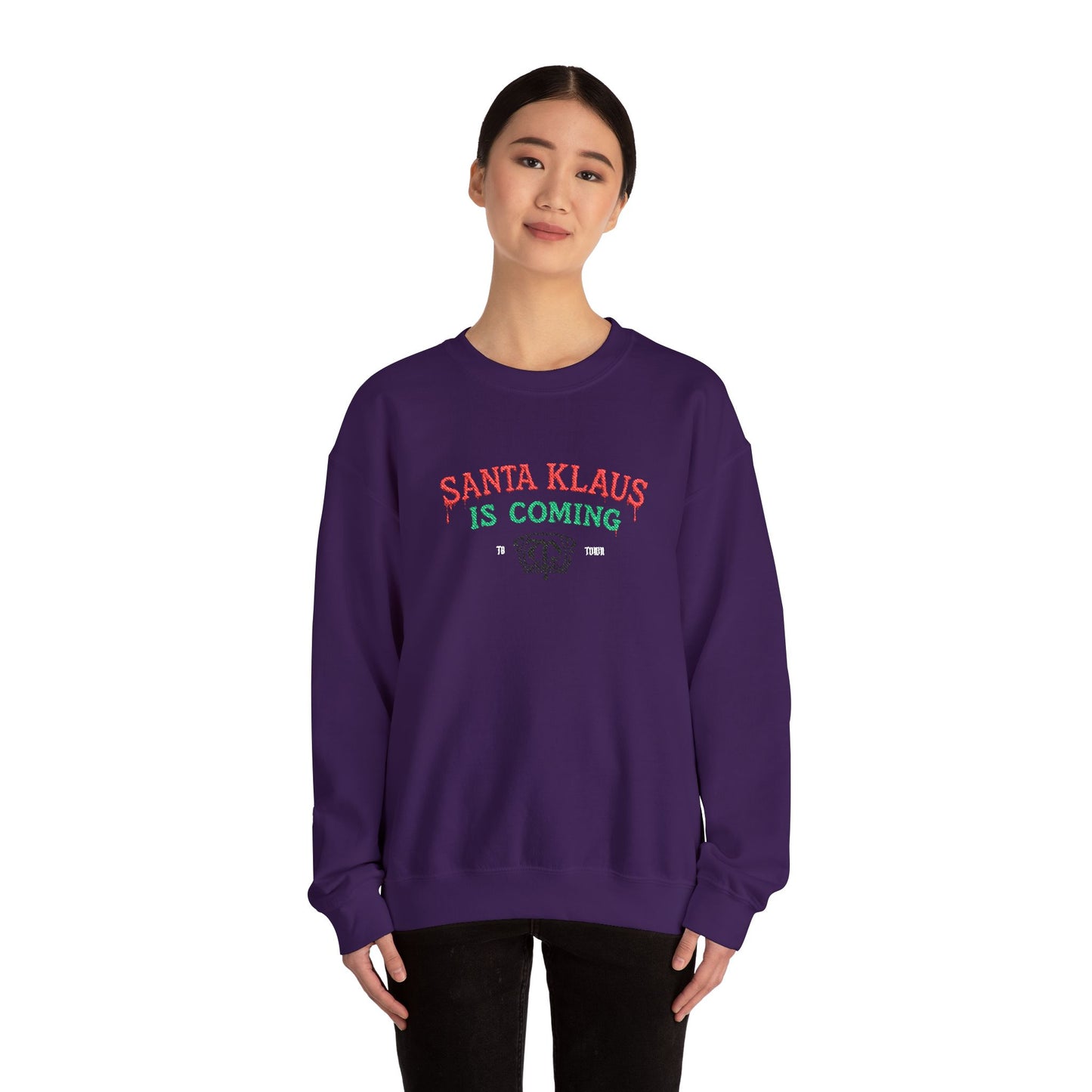 Santa Klaus Crewneck Sweatshirt (Embroidery)