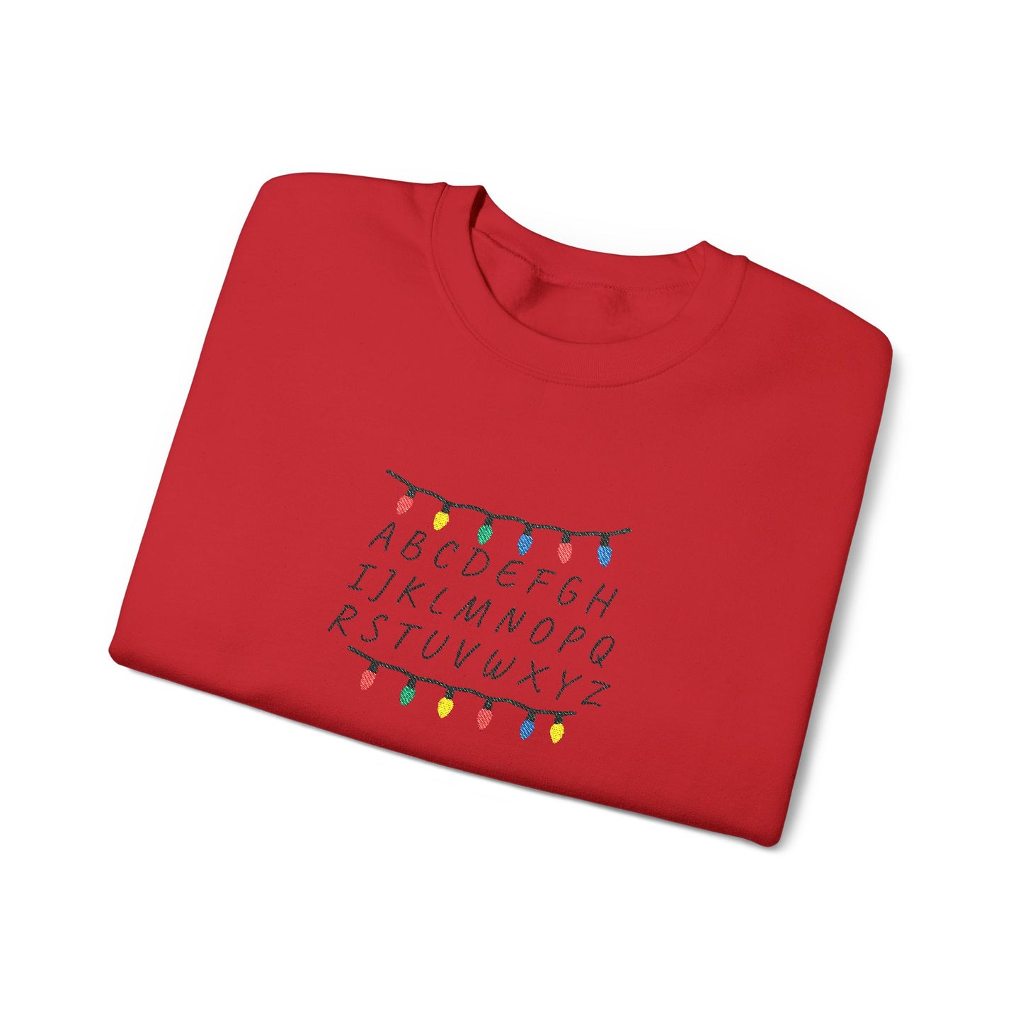 Stranger Things Alphabet Crewneck Sweatshirt (Embroidery)