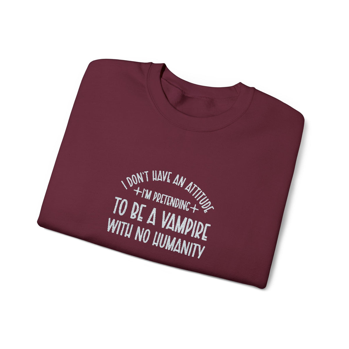 Vampire Humanity Crewneck Sweatshirt (Embroidery)