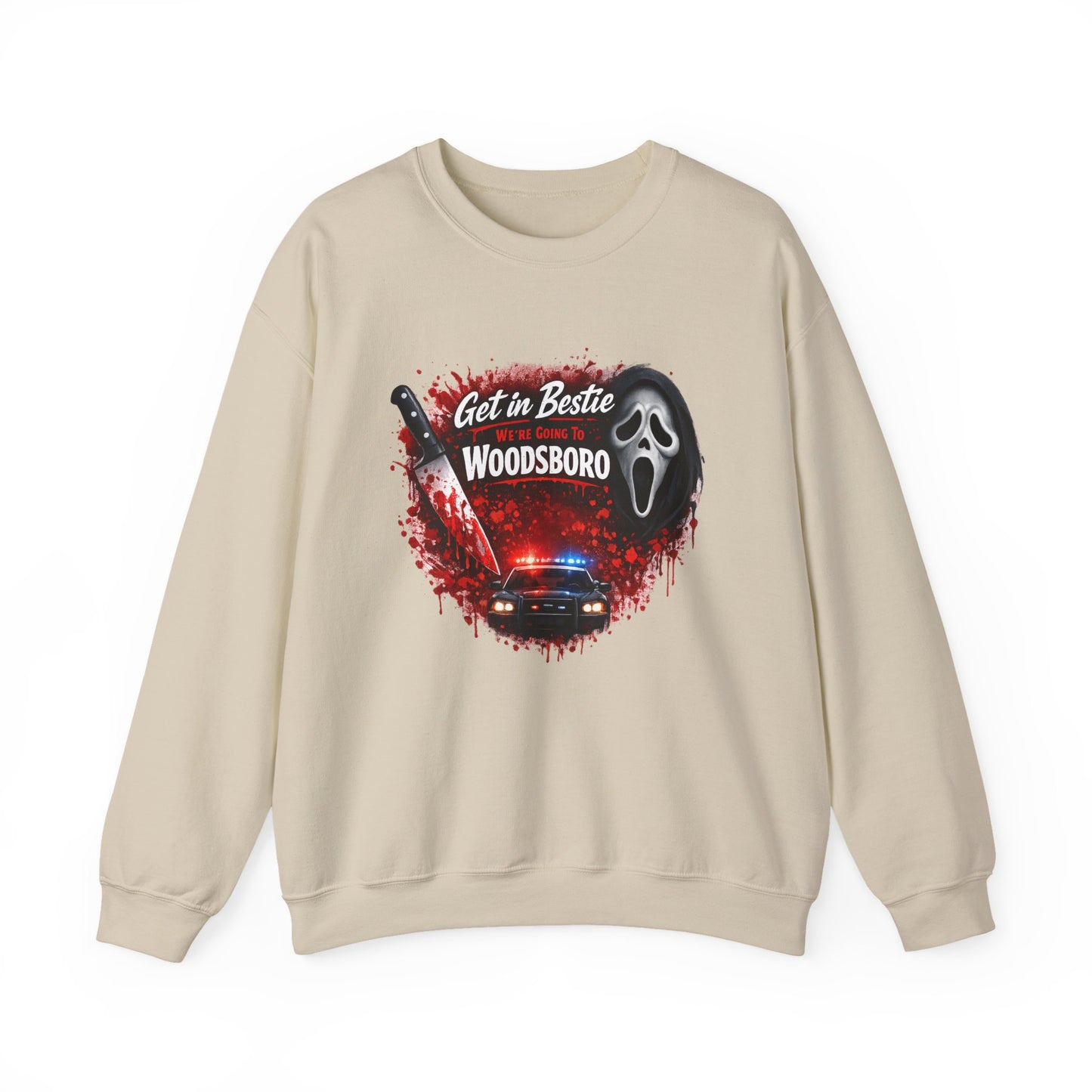 Get in Bestie (Woodsboro) Crewneck Sweatshirt
