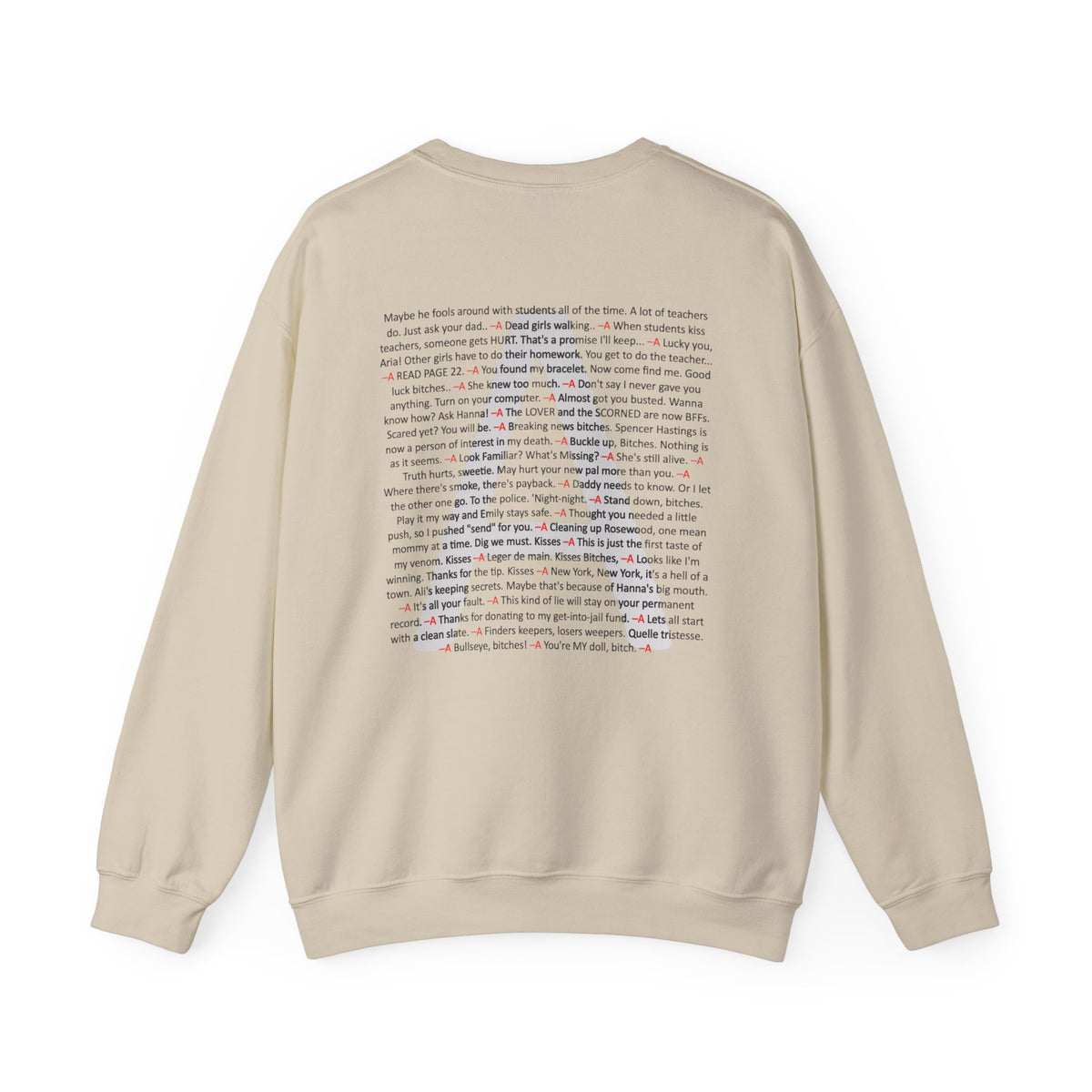Your Favorite Liar Aria's Txts Crewneck Sweatshirt