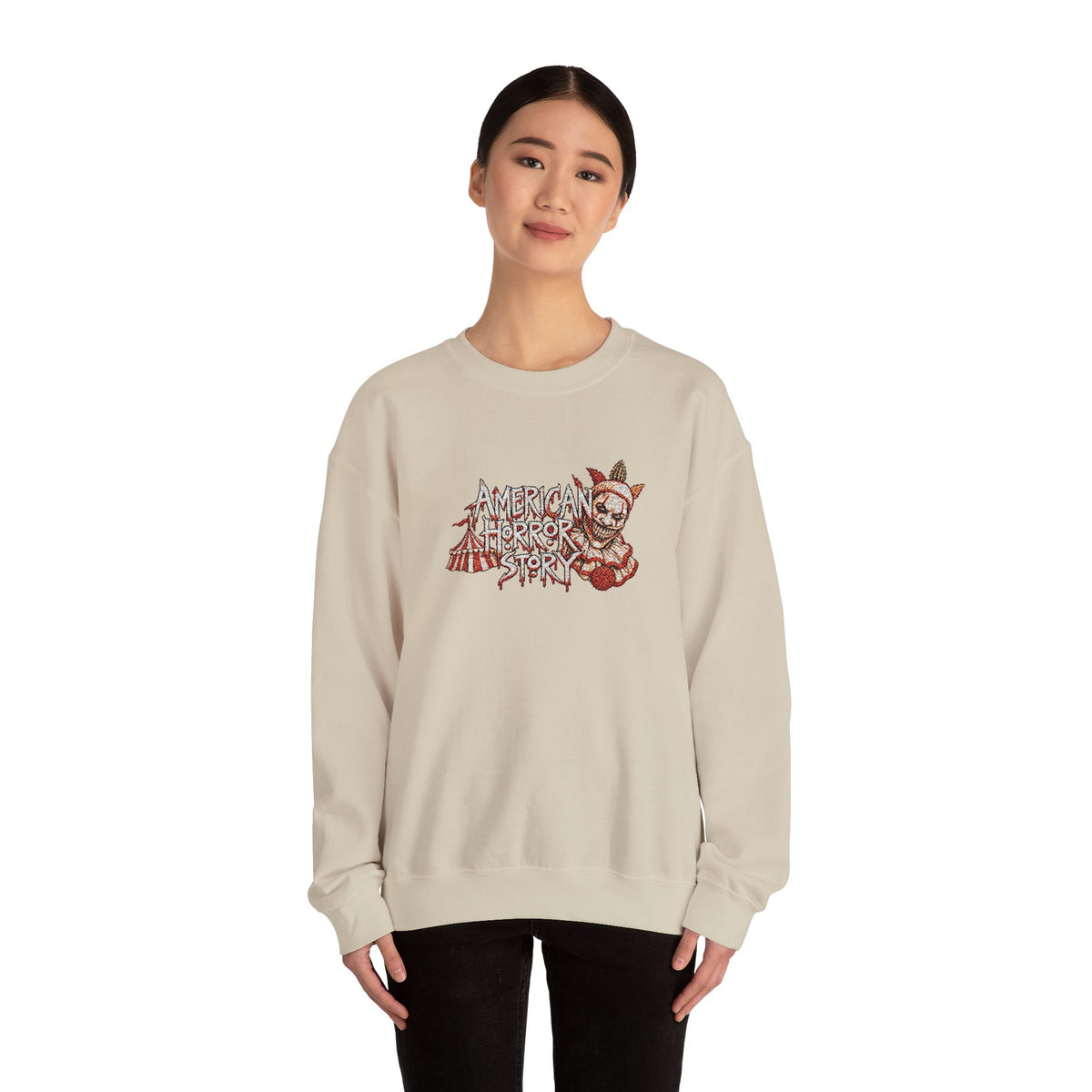 Twisty the Clown Crewneck Sweatshirt (Embroidery)