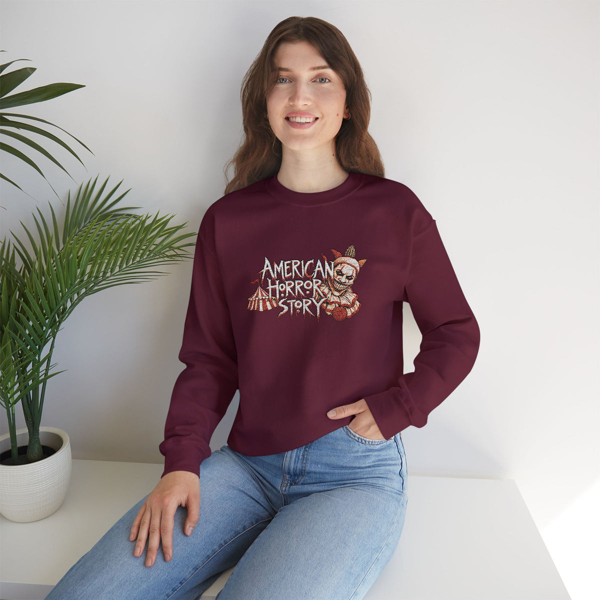 Twisty the Clown Crewneck Sweatshirt (Embroidery)