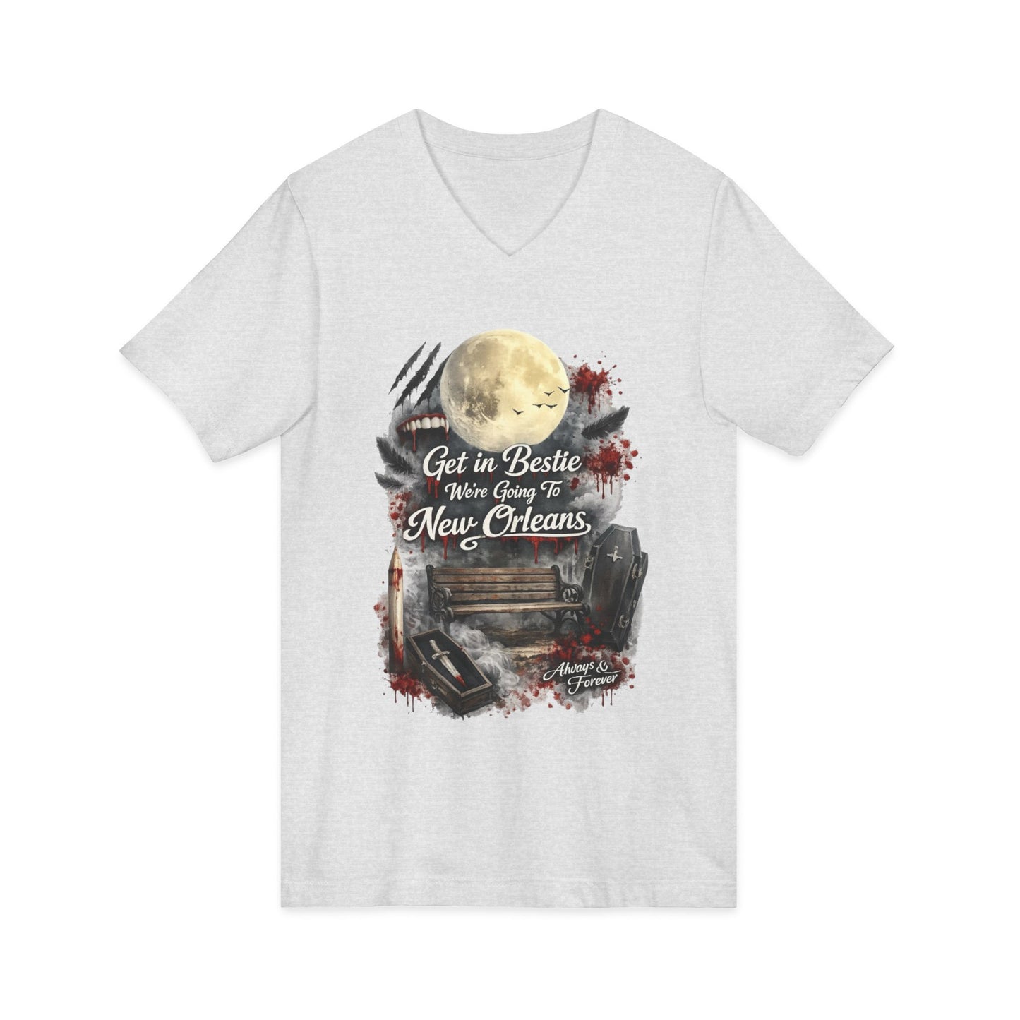 New Orleans Unisex Jersey Short Sleeve V-Neck Tee
