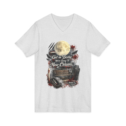 New Orleans Unisex Jersey Short Sleeve V-Neck Tee