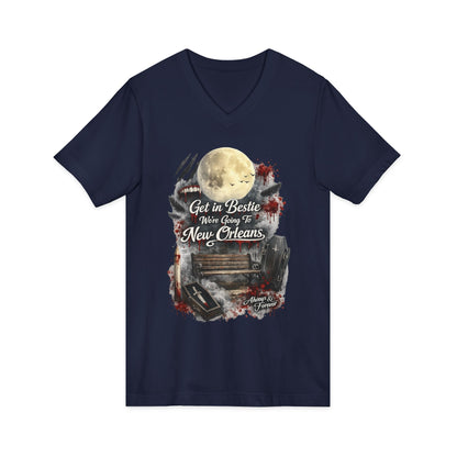 New Orleans Unisex Jersey Short Sleeve V-Neck Tee