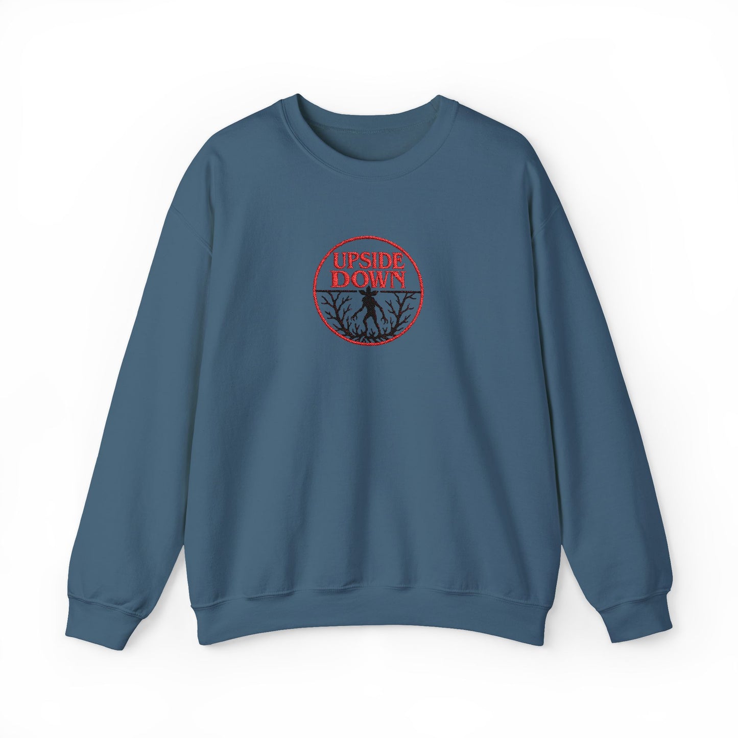 Upside Down Crewneck Sweatshirt (Embroidery)