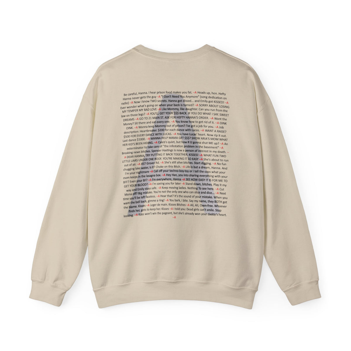 Your Favorite Liar Hanna's Txts Crewneck Sweatshirt