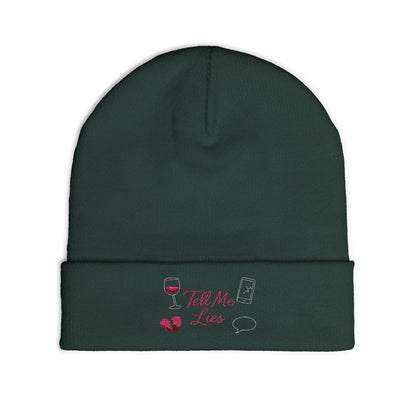 Tell Me Lies Knit Beanie (Embroidery)