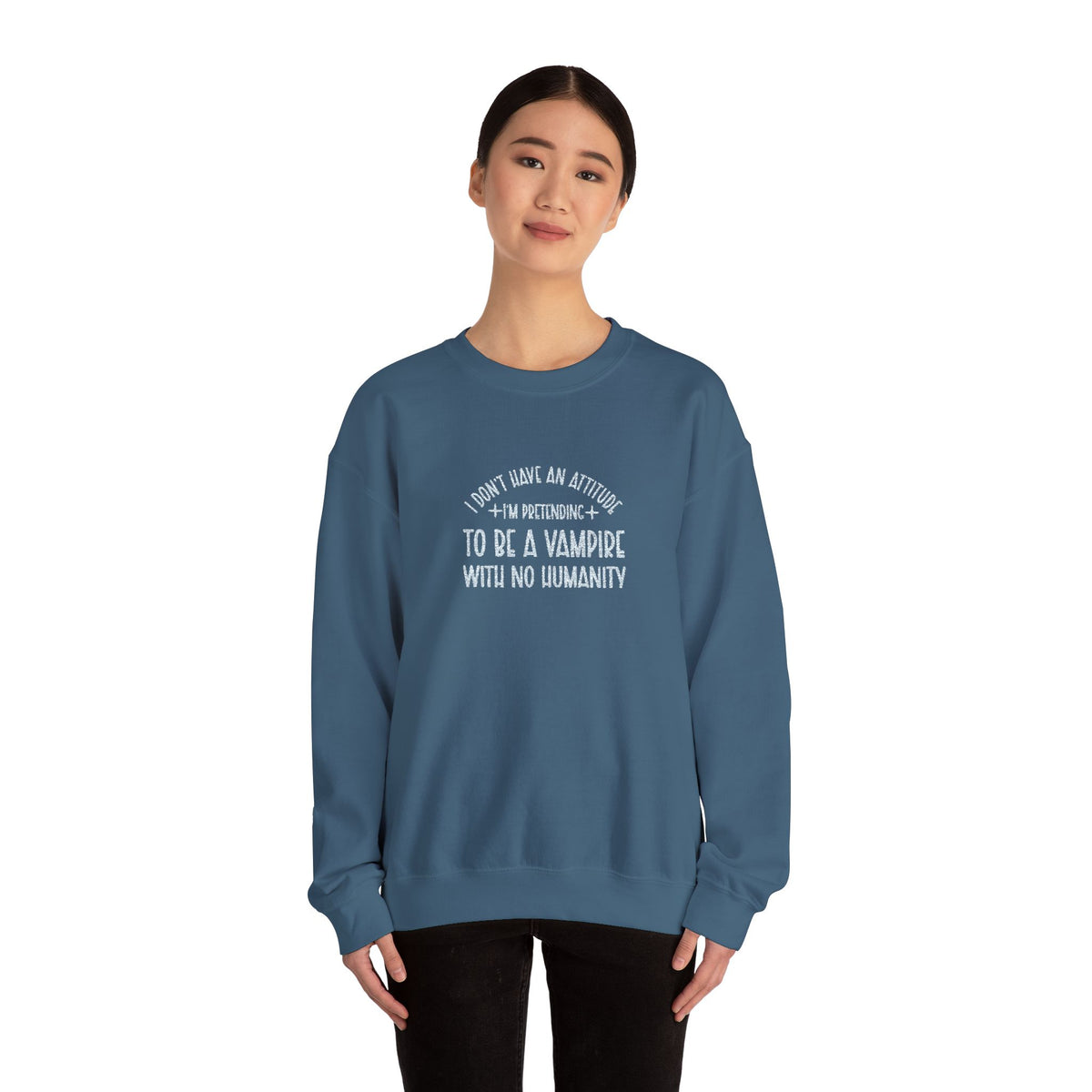 Vampire Humanity Crewneck Sweatshirt (Embroidery)