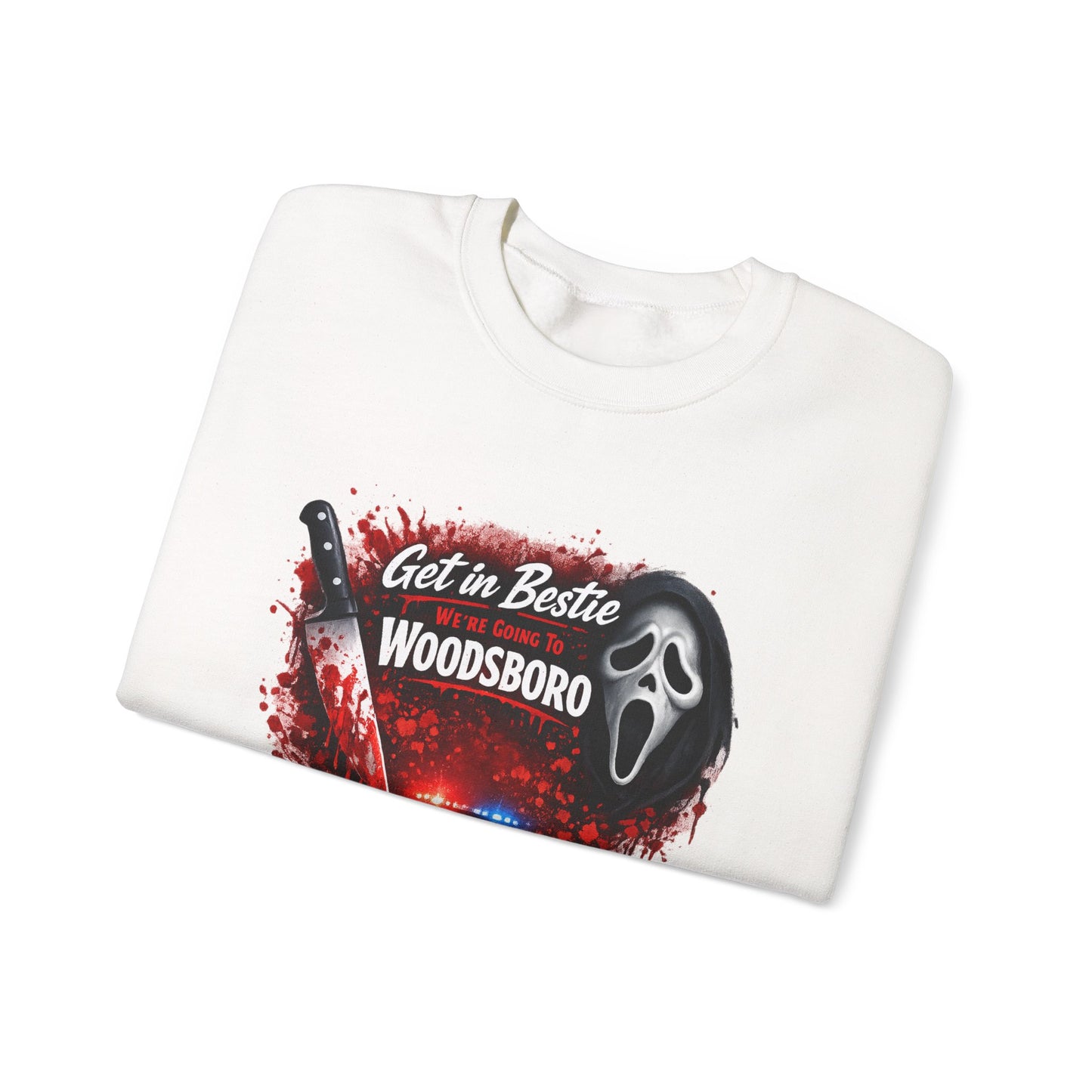 Get in Bestie (Woodsboro) Crewneck Sweatshirt