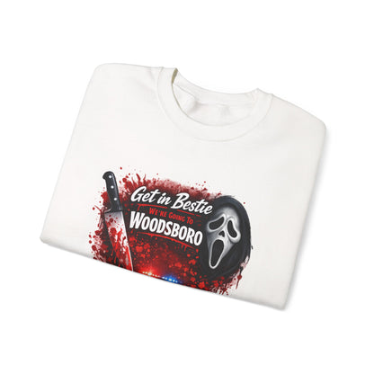 Get in Bestie (Woodsboro) Crewneck Sweatshirt