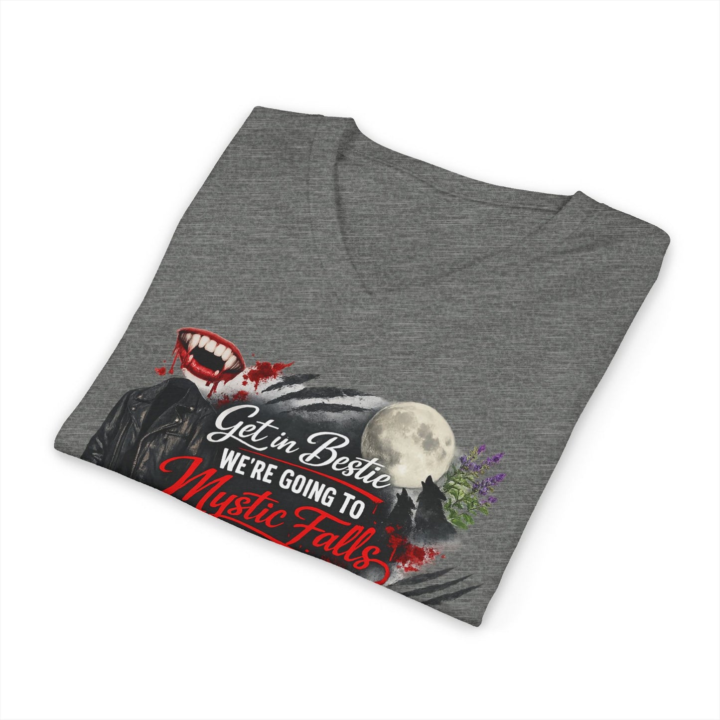 Mystic Falls Unisex Jersey Short Sleeve V-Neck Tee