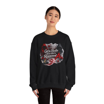 Get in Bestie (Rosewood) Crewneck Sweatshirt
