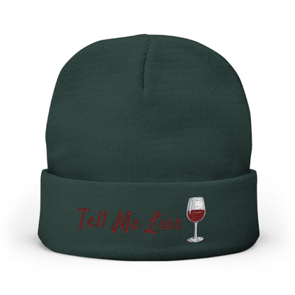 Tell Me Lies Knit Beanie (Embroidery)