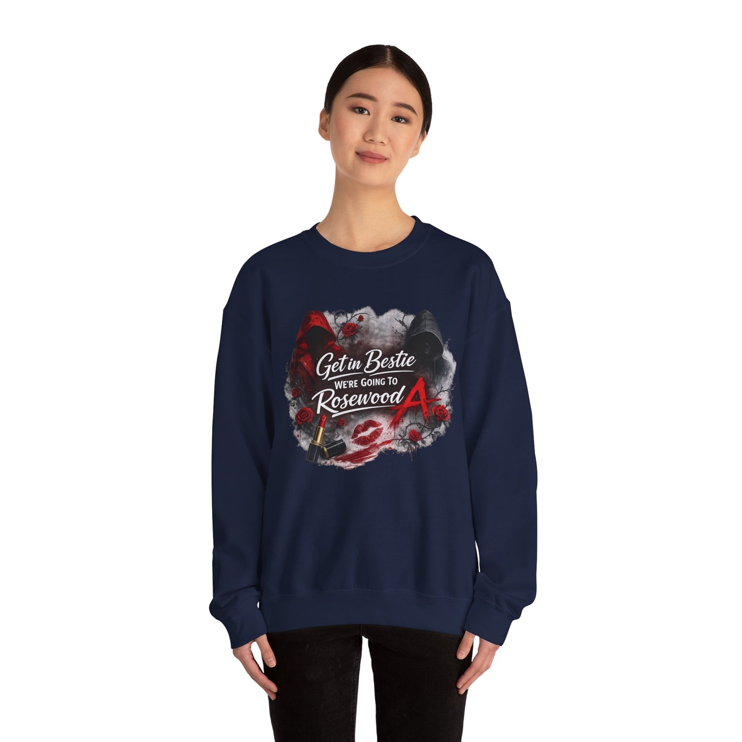 Get in Bestie (Rosewood) Crewneck Sweatshirt
