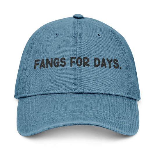 Fangs for Days Denim Hat (Embroidery)