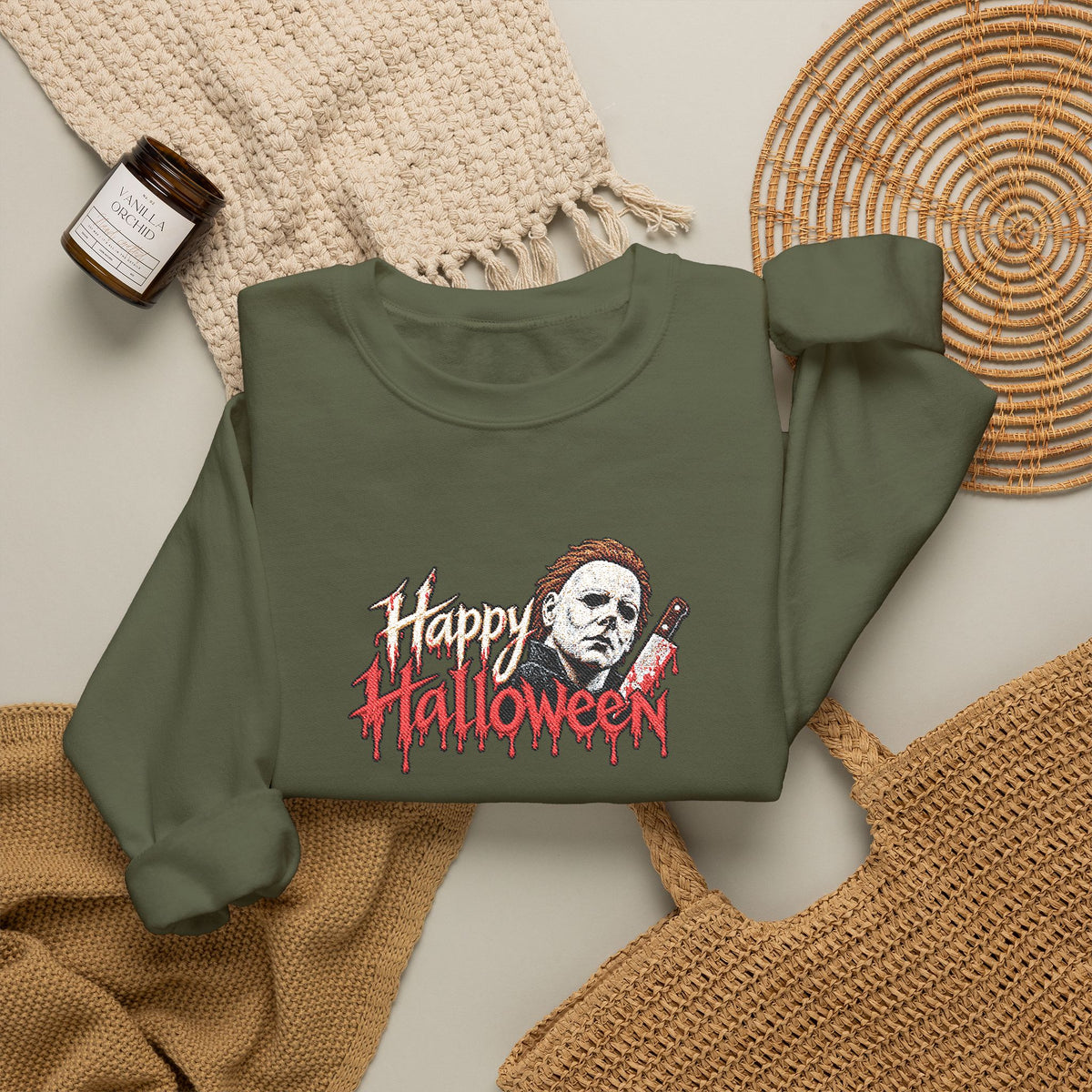 Halloween Crewneck Sweatshirt (Embroidery)