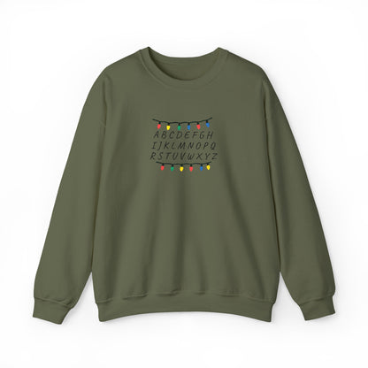Stranger Things Alphabet Crewneck Sweatshirt (Embroidery)