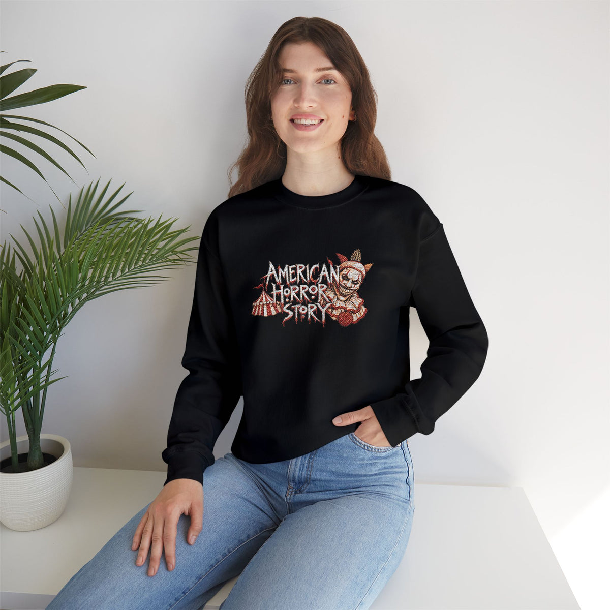 Twisty the Clown Crewneck Sweatshirt (Embroidery)