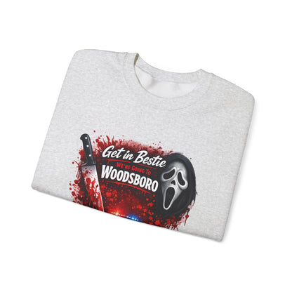 Get in Bestie (Woodsboro) Crewneck Sweatshirt