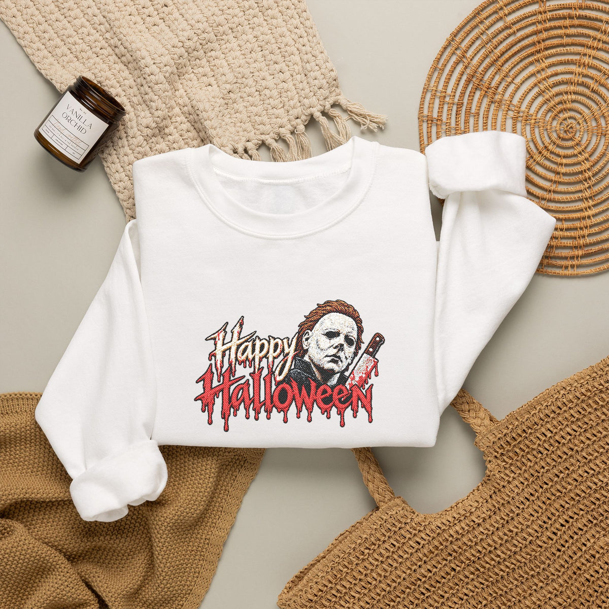 Halloween Crewneck Sweatshirt (Embroidery)