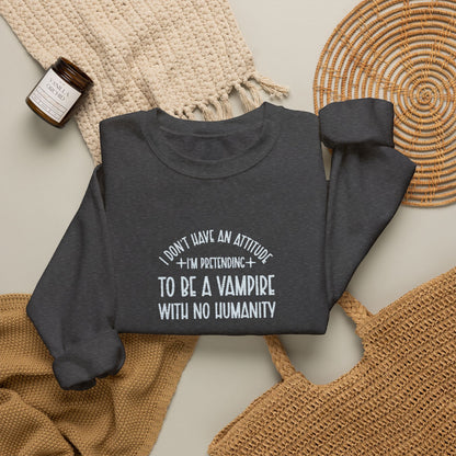 Vampire Humanity Crewneck Sweatshirt (Embroidery)