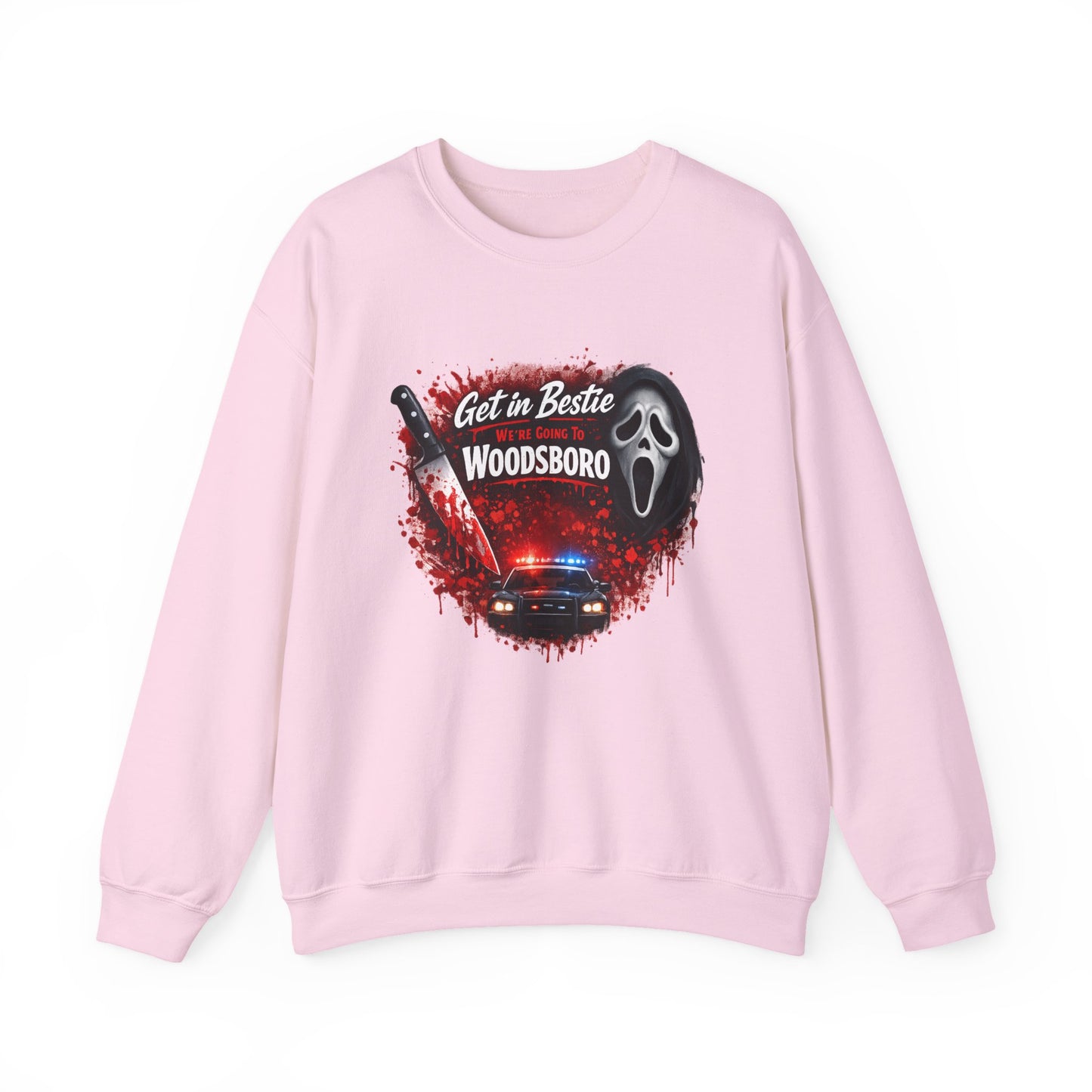 Get in Bestie (Woodsboro) Crewneck Sweatshirt