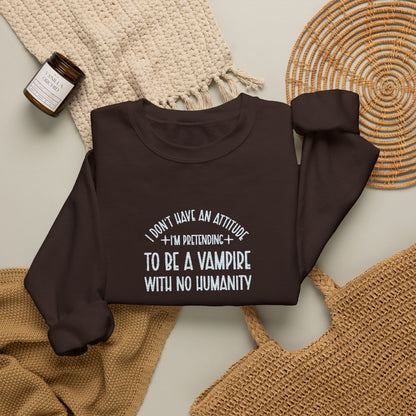 Vampire Humanity Crewneck Sweatshirt (Embroidery)