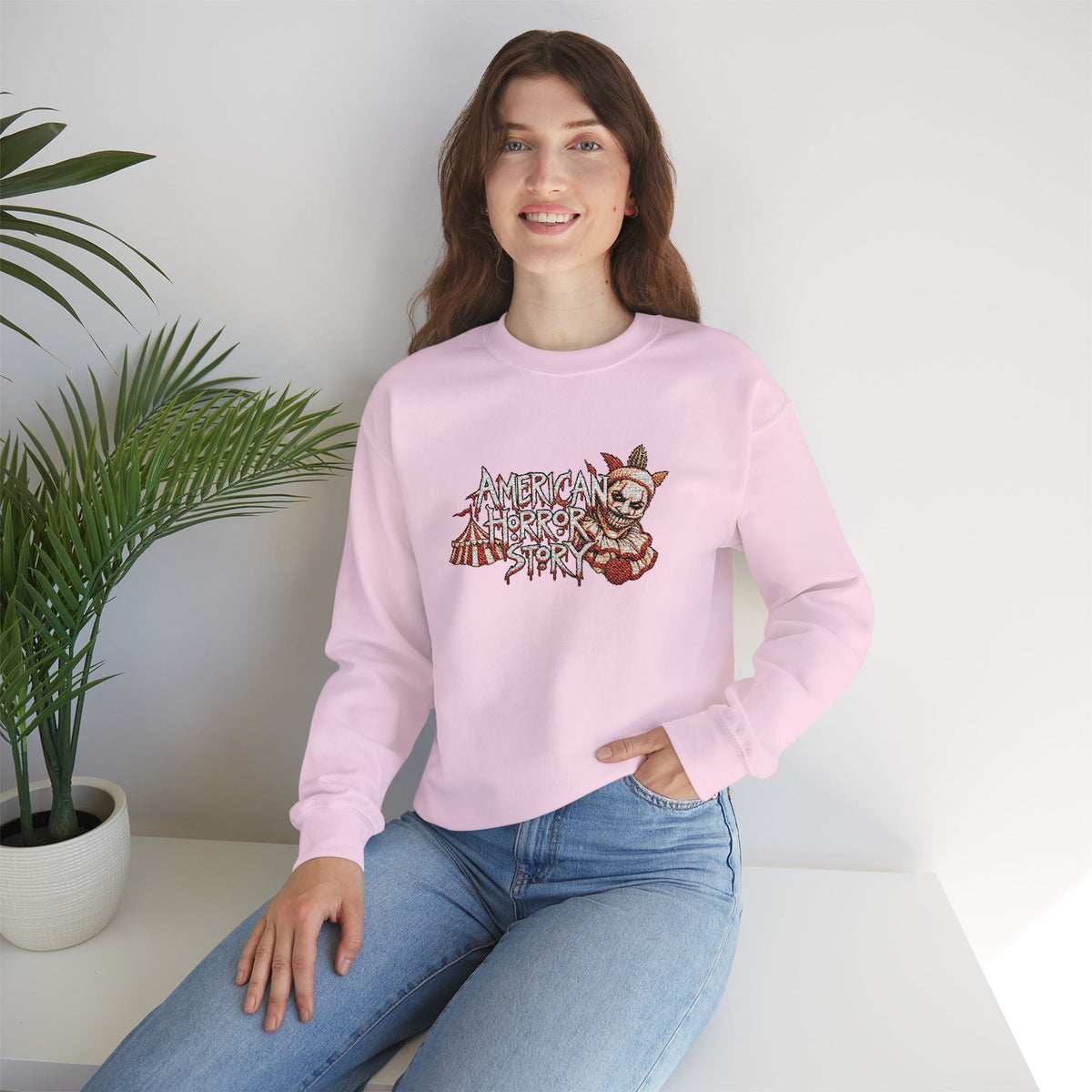 Twisty the Clown Crewneck Sweatshirt (Embroidery)