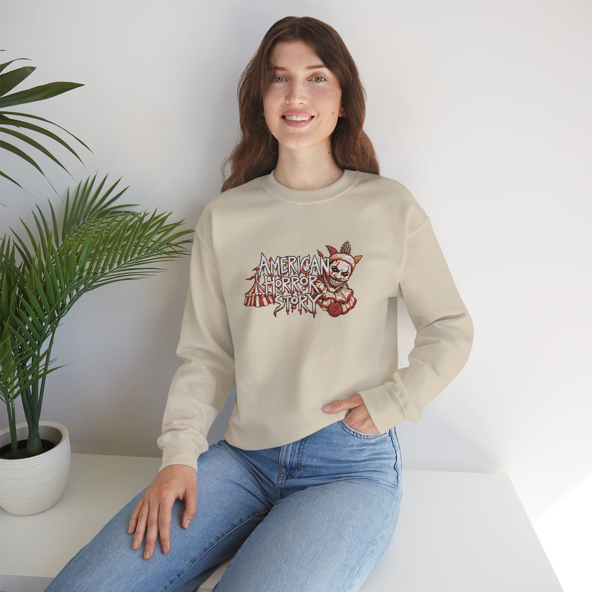 Twisty the Clown Crewneck Sweatshirt (Embroidery)