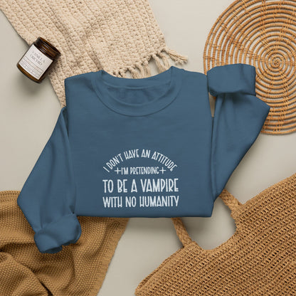 Vampire Humanity Crewneck Sweatshirt (Embroidery)